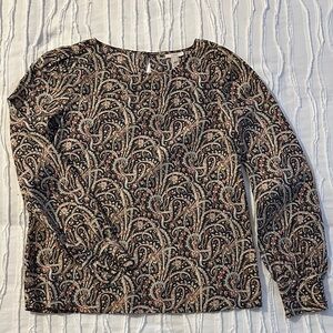 J. Crew Talitha Blouse in Feather Paisley Print Silk - size 4